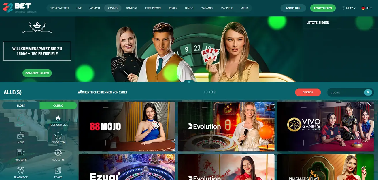22Bet Live-Dealer 22Bet Live-Dealer